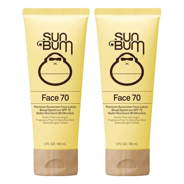 2 Pack - Sun Bum Original SPF 70 Broad Spectrum Sunscreen Face Lotion 3oz Sun Bum